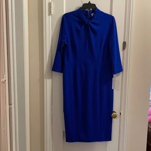 Royal Blue keyhole neckline Donna Morgan dress.